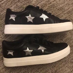 Black Glitter Star Shoes
